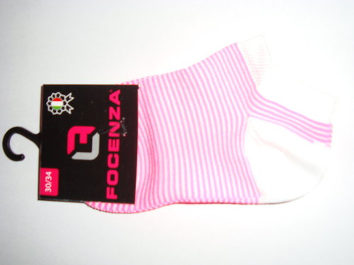 Socken gestreift weiss pink 30 / 34